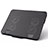 Universal Laptop Stand Notebook Holder Cooling Pad USB Fans 9 inch to 16 inch M21 for Samsung Galaxy Book S 13.3 SM-W767 Black