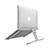 Universal Laptop Stand Notebook Holder T12 for Samsung Galaxy Book S 13.3 SM-W767 Silver