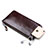 Universal Leather Wristlet Wallet Handbag Case H08 Brown