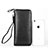 Universal Leather Wristlet Wallet Handbag Case H13 Black