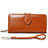 Universal Leather Wristlet Wallet Pouch Case H02 Brown