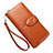 Universal Leather Wristlet Wallet Pouch Case H02 Brown