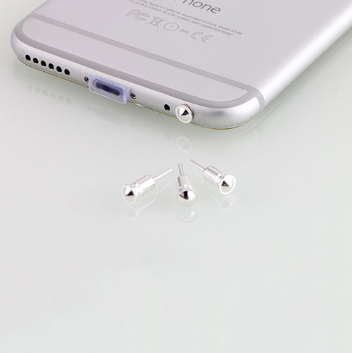 3.5mm Anti Dust Cap Earphone Jack Plug Cover Protector Plugy Stopper Universal D05 Silver