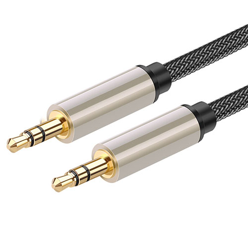 3.5mm Male to Male Stereo Aux Auxiliary Audio Extension Cable A03 Gray