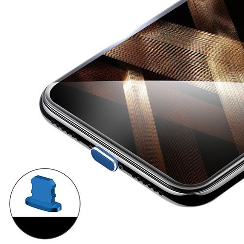 Anti Dust Cap Lightning Jack Plug Cover Protector Plugy Stopper Universal H02 for Apple iPhone 12 Blue