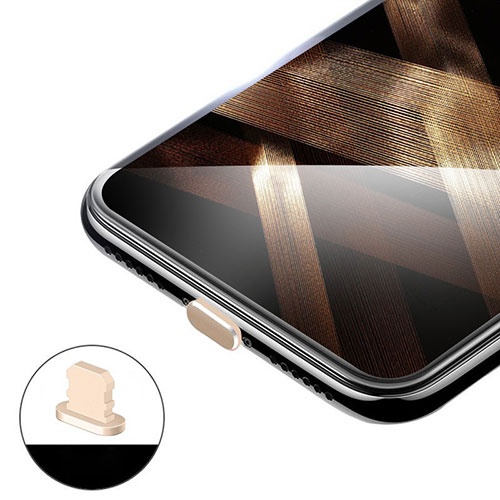 Anti Dust Cap Lightning Jack Plug Cover Protector Plugy Stopper Universal H02 for Apple iPhone 13 Mini Gold