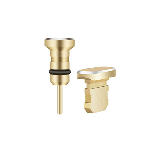 Anti Dust Cap Lightning Jack Plug Cover Protector Plugy Stopper Universal J01 for Apple iPad Air 10.9 (2020) Gold