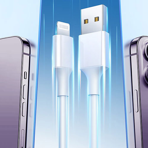 Charger Lightning USB Data Cable Charging Cord H01 for Apple iPhone 12 Pro Max White