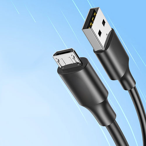 Charger Micro USB Data Cable Charging Cord Android Universal 2A H03 for Apple iPad Pro 12.9 (2022) Black