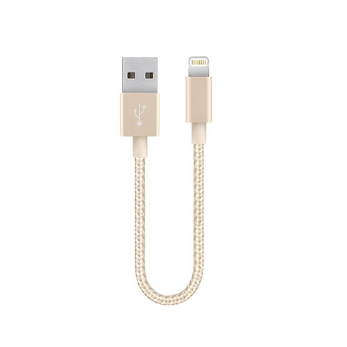 Charger USB Data Cable Charging Cord 15cm S01 for Apple iPhone Xs Gold