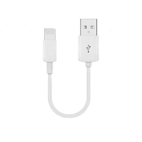 Charger USB Data Cable Charging Cord 20cm S02 for Apple iPad 2 White