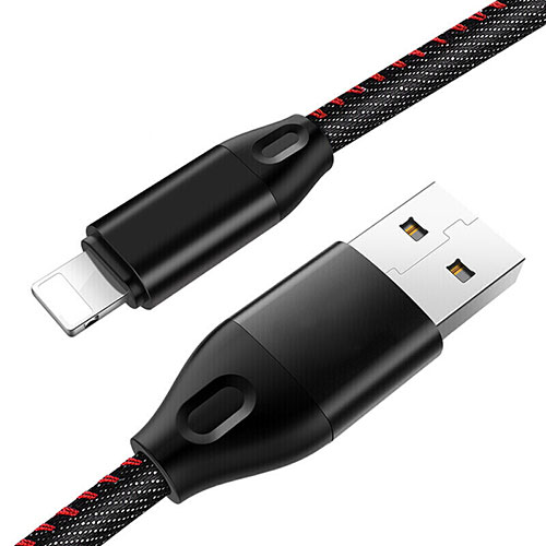 Charger USB Data Cable Charging Cord C04 for Apple iPhone Xs Black