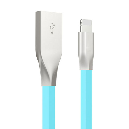 Charger USB Data Cable Charging Cord C05 for Apple iPhone Xs Max Sky Blue