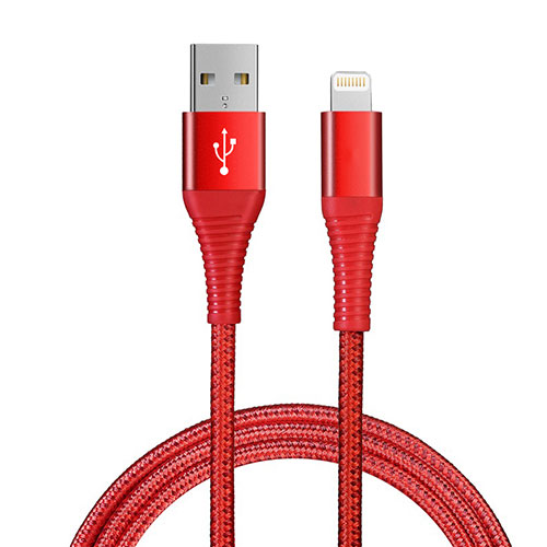 Charger USB Data Cable Charging Cord D14 for Apple iPhone 5C Red