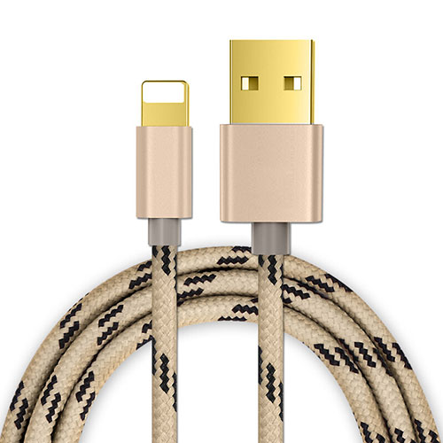 Charger USB Data Cable Charging Cord L01 for Apple iPhone 6 Plus Gold