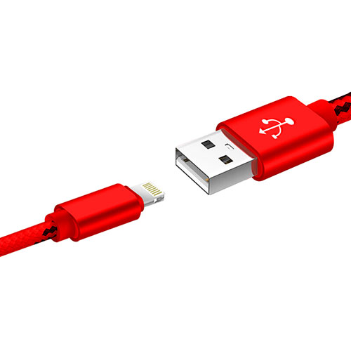 Charger USB Data Cable Charging Cord L10 for Apple iPad Air 4 10.9 (2020) Red