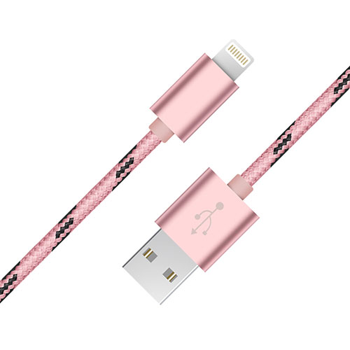 Charger USB Data Cable Charging Cord L10 for Apple iPhone Xs Pink