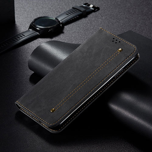 Cloth Case Stands Flip Cover B01S for Huawei Honor 60 5G Black