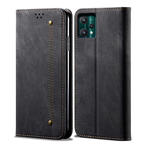 Cloth Case Stands Flip Cover B01S for Realme 9 Pro+ Plus 5G Black