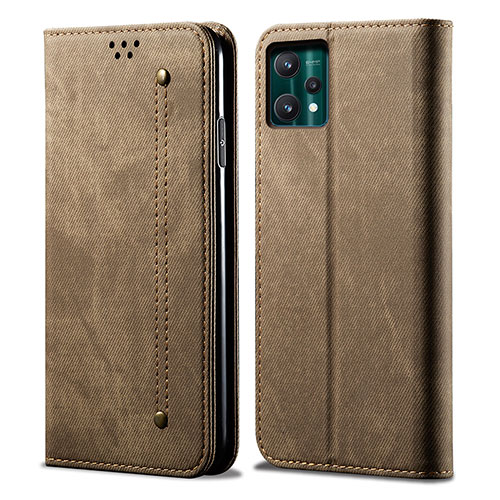 Cloth Case Stands Flip Cover B01S for Realme 9 Pro+ Plus 5G Khaki