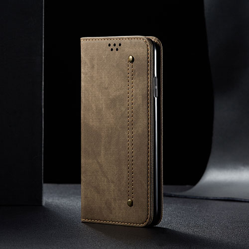 Cloth Case Stands Flip Cover B01S for Samsung Galaxy S10 Lite Khaki