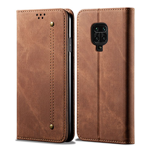 Cloth Case Stands Flip Cover B01S for Xiaomi Poco M2 Pro Brown