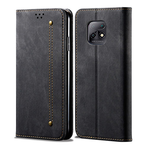 Cloth Case Stands Flip Cover B01S for Xiaomi Redmi 10X Pro 5G Black