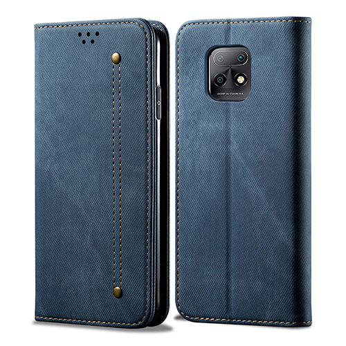 Cloth Case Stands Flip Cover B01S for Xiaomi Redmi 10X Pro 5G Blue