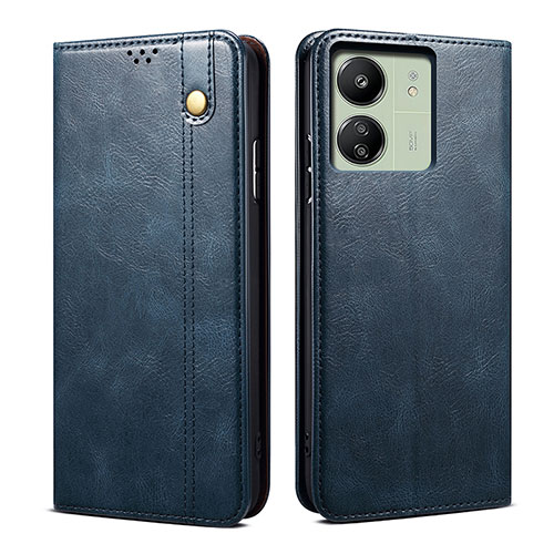 Cloth Case Stands Flip Cover B01S for Xiaomi Redmi 13C Blue