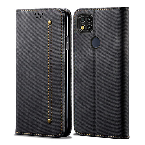 Cloth Case Stands Flip Cover B01S for Xiaomi Redmi 9 India Black