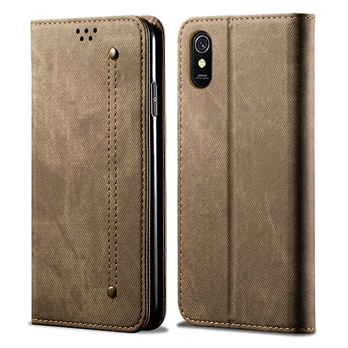 Cloth Case Stands Flip Cover B01S for Xiaomi Redmi 9i Khaki