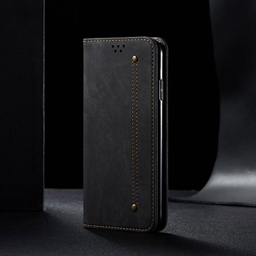 Cloth Case Stands Flip Cover B01S for Xiaomi Redmi Note 11 4G (2021) Black