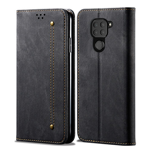 Cloth Case Stands Flip Cover B01S for Xiaomi Redmi Note 9 Black