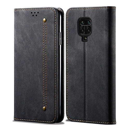 Cloth Case Stands Flip Cover B01S for Xiaomi Redmi Note 9S Black