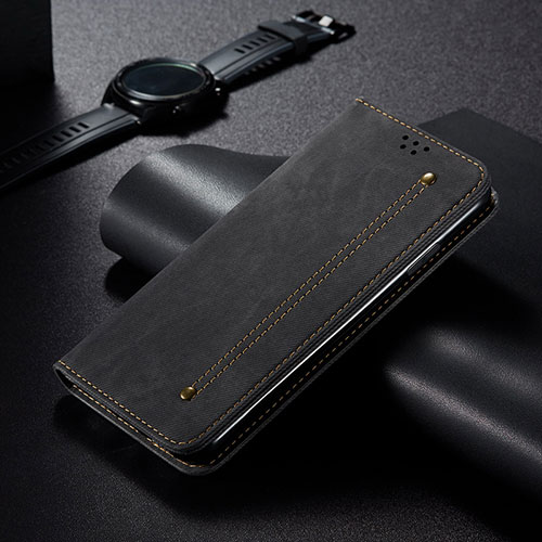 Cloth Case Stands Flip Cover B02S for Xiaomi Mi 10T 5G Black