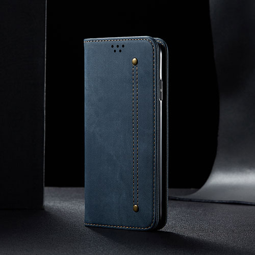 Cloth Case Stands Flip Cover B02S for Xiaomi Redmi 9 Blue