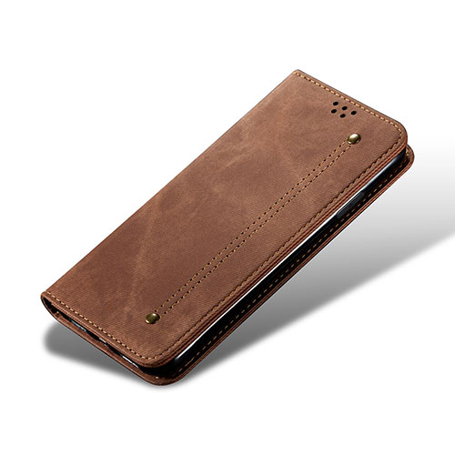 Cloth Case Stands Flip Cover B03S for Samsung Galaxy S24 Ultra 5G Brown