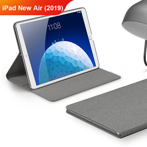 Cloth Case Stands Flip Cover for Apple iPad Air 3 Gray