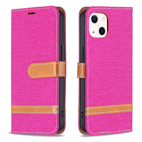 Cloth Case Stands Flip Cover for Apple iPhone 13 Mini Hot Pink