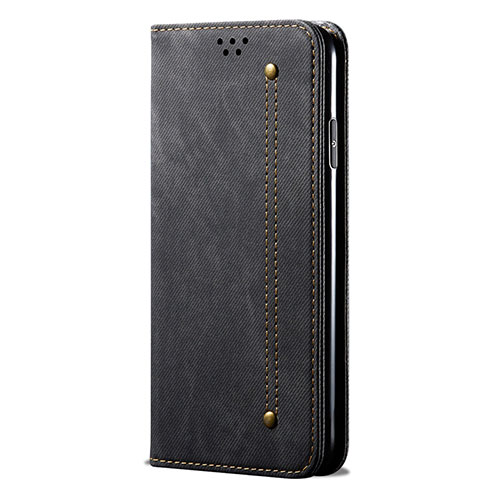 Cloth Case Stands Flip Cover for Huawei Honor 30S Black