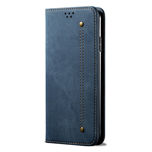 Cloth Case Stands Flip Cover for Huawei Honor 30S Blue