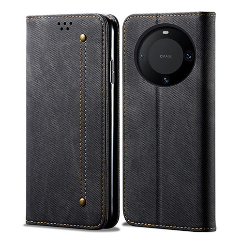 Cloth Case Stands Flip Cover for Huawei Mate 60 Pro Black