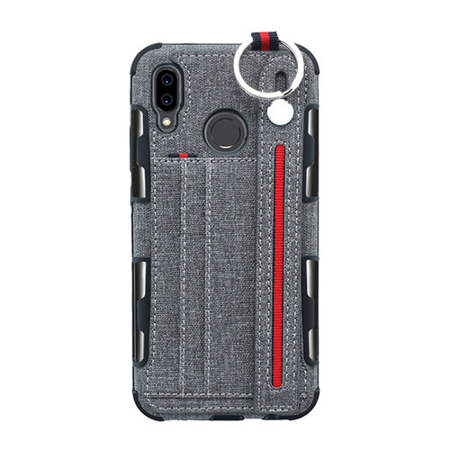 Cloth Case Stands Flip Cover for Huawei Nova 3e Gray