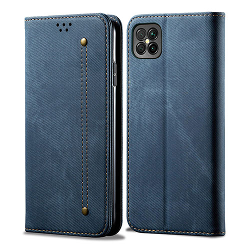 Cloth Case Stands Flip Cover for Huawei Nova 8 SE 4G Blue