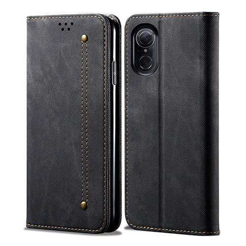 Cloth Case Stands Flip Cover for Huawei Nova 9 SE Black