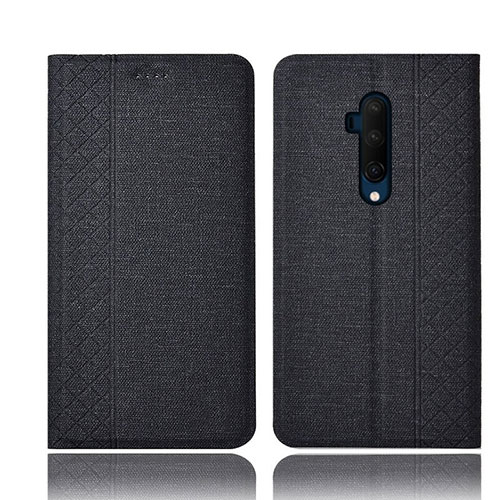 Cloth Case Stands Flip Cover for OnePlus 7T Pro Black