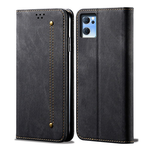 Cloth Case Stands Flip Cover for OnePlus Nord CE 2 5G Black