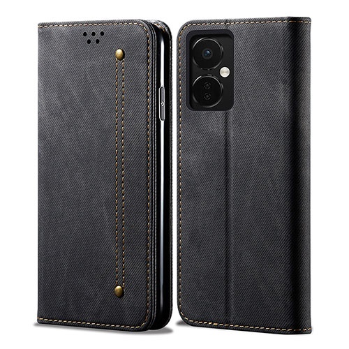 Cloth Case Stands Flip Cover for OnePlus Nord CE 3 5G Black