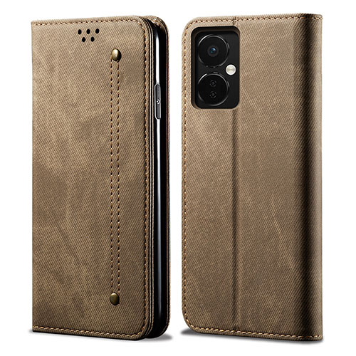 Cloth Case Stands Flip Cover for OnePlus Nord CE 3 5G Khaki