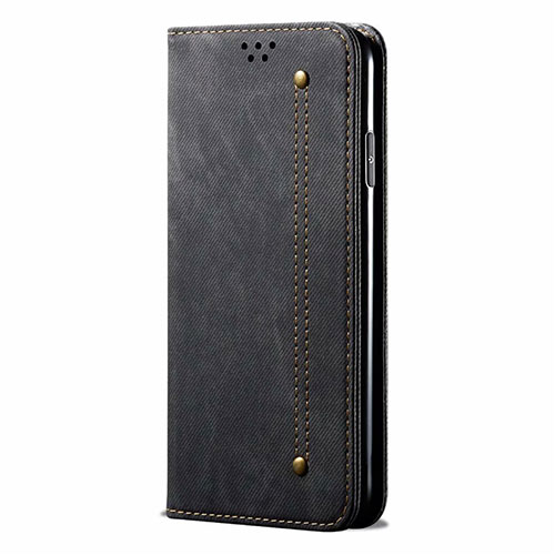 Cloth Case Stands Flip Cover for Oppo AX5 Black